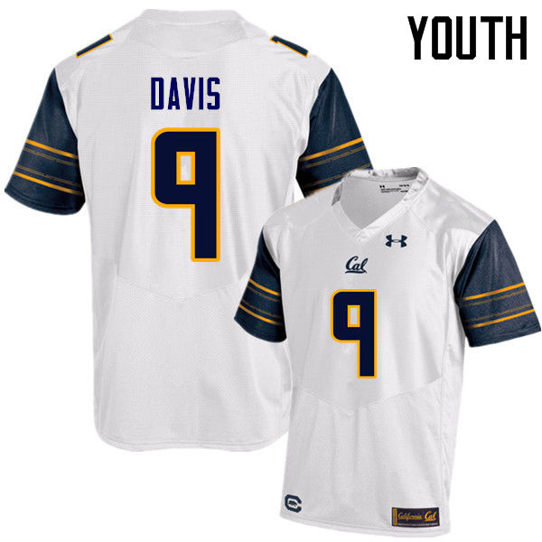 Youth #9 Trevor Davis Cal Bears (California Golden Bears College) Football Jerseys Sale-White